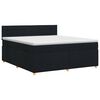 vidaXL Boxspringbett mit Matratze Schwarz 140 x 200 cm Stoff