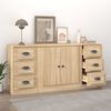 vidaXL Sideboards 3 Stk. Sonoma-Eiche Holzwerkstoff