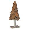vidaXL Weihnachtsbaum mit St&auml;nder Braun 90 cm Massivholz Teak