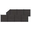 vidaXL Zaunelement 8 pcs WPC und Aluminium Schwarz