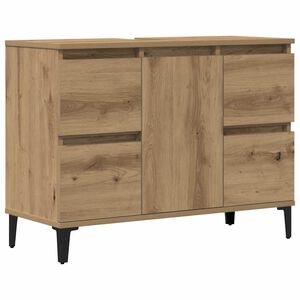 vidaXL Waschbeckenunterschrank Artisan-Eiche 80x33x60 cm Holzwerkstoff
