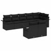 vidaXL Gartensofa-set 8 Stk. Schwarz Poly-Rattan