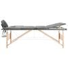 vidaXL Massageliege 3-Zonen Holzgestell Anthrazit 186x68 cm