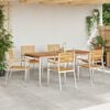 vidaXL Gartenstuhl 6 pcs &Ouml;l-Natur 56 x 54,5 x 87 cm Massivholz Teak