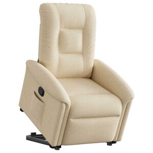 vidaXL Relaxsessel mit Aufstehhilfe Creme Stoff