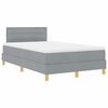 vidaXL Boxspringbett mit Matratze Hellgrau 120 x 190 cm Stoff