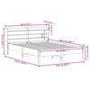 vidaXL Massivholzbett ohne Matratze 150x200 cm Kiefernholz