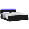 vidaXL Ottoman-Bett mit Matratze & LEDs Schwarz 160x200 cm Samt