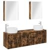 vidaXL Badezimmerschrank-Set 5 Stk. Ger&auml;ucherte Eiche Holzwerkstoff