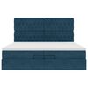 vidaXL Ottoman-Bett mit Matratzen Dunkelblau 200x200 cm Samt