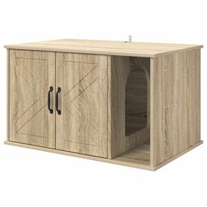 vidaXL Katzenhaus Sonoma 85 x 55 x 50 cm Holzwerkstoff