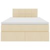 vidaXL Bett mit Stauraum und LED Creme 120 x 200 cm Polyester