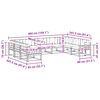 vidaXL Outdoor-Sofagarnitur mit Kissen 9 pcs Nat&uuml;rlich und Hellgrau