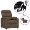 vidaXL Massagesessel Elektrisch Braun Stoff