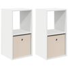 vidaXL Nachttisch 2 stk. Wei&szlig; 35 x 32 x 68,5 cm Holzwerkstoff