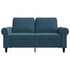 vidaXL 2-Sitzer-Sofa Blau 120 cm Samt
