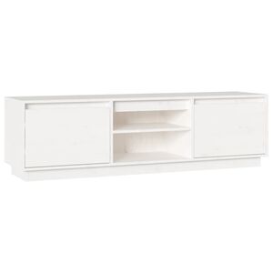 vidaXL TV-Schrank Wei&szlig; 140x35x40 cm Massivholz Kiefer
