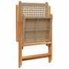 vidaXL Gartenstuhl Verstellbar 6 Stk. Beige Poly Rattan Massivholz