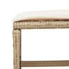 vidaXL 17-tlg. Garten-Essgruppe mit Kissen Beige Poly Rattan