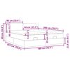 vidaXL Ottoman-Bett mit Matratzen Creme 180x200 cm Stoff