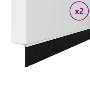 vidaXL Selbstklebende T&uuml;rb&uuml;rstendichtungen 2 pcs Wei&szlig; 100 cm