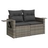 vidaXL Gartensofa-set mit Kissen 8 pcs Grau Poly-Rattan