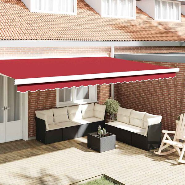 vidaXL Markisenvolant Rot 580 x 20 cm Segeltuch