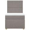 vidaXL Boxspringbett mit Matratze Taupe 100x200 cm Stoff