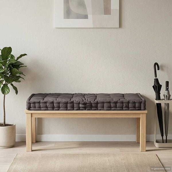 vidaXL Palettenkissen Baumwolle 120&times;80&times;10 cm Anthrazit