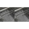 vidaXL Lineare Duschrinnen 2 Stk. 630 x 140 mm Edelstahl