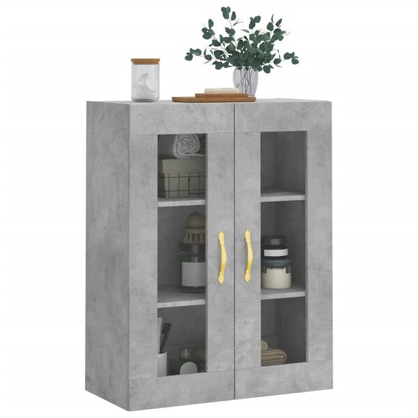 vidaXL Wandschrank Betongrau 69,5x34x90 cm