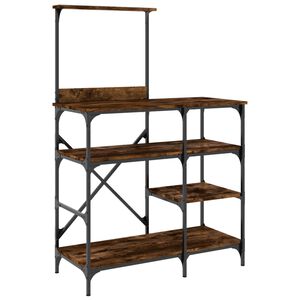 vidaXL B&auml;ckerregal R&auml;uchereiche 90x40x132 cm Holzwerkstoff und Metall