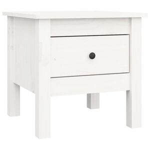 vidaXL Beistelltisch Wei&szlig; 40x40x39 cm Massivholz Kiefer