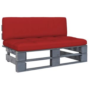 vidaXL Outdoor-Mittelsofa Paletten Impr&auml;gniertes Kiefernholz Grau