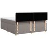 vidaXL Boxspringbett mit Matratze Taupe 180x200 cm Stoff