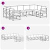 vidaXL Outdoor-Sofagarnitur mit Kissen 9 pcs Natur und Beige