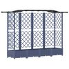 vidaXL Hochbeet mit Rankgitter und Dach Grau 203,5 x 40 x 123 cm PP