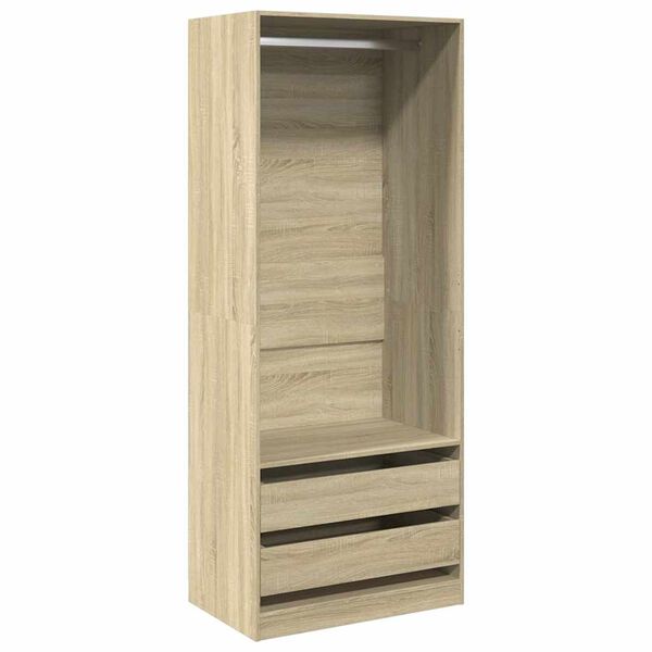 vidaXL Kleiderschrank Sonoma-Eiche 80x50x200 cm Holzwerkstoff