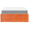 vidaXL Bett mit Matratze Wachsbraun 120x190 cm Massivholz Kiefer