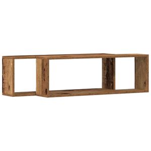 vidaXL Wandregale 2 pcs Altholz 80 x 15 x 26 cm Holzwerkstoff