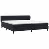vidaXL Boxspringbett mit Matratzen Schwarz 200x210 cm Samt