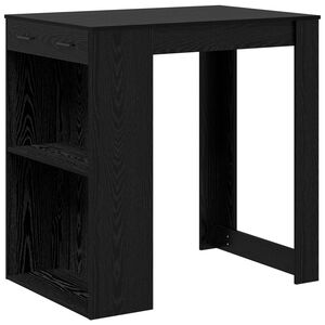 vidaXL Bartisch Schwarz Eichen-Optik 102 x 70 x 103,5 cm Holzwerkstoff