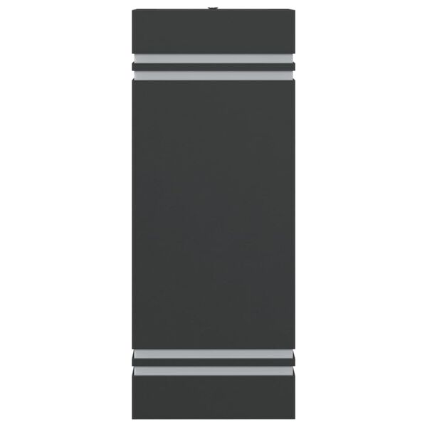 vidaXL Au&szlig;enwandleuchte Schwarz Edelstahl