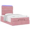 vidaXL Ottoman-Bett mit Matratzen & LEDs Rosa 120x190 cm Samt