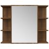 vidaXL Bad-Spiegelschrank Braun Eiche-Optik 80x20,5x64cm Holzwerkstoff