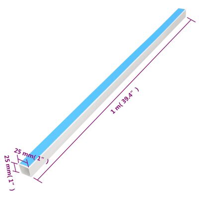 vidaXL Kabelkanäle Selbstklebend 25x25 mm 30 m PVC