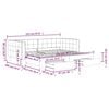 vidaXL Tagesbett Ausziehbar mit Schubladen Blau 90x200 cm Samt
