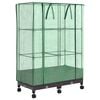 vidaXL Gartenplanter mit Gew&auml;chshausabdeckung und R&auml;dern 2 stk. Braun