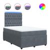 vidaXL Boxspringbett mit Matratze Dunkelgrau 120x200 cm Samt