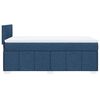 vidaXL Boxspringbett mit Matratze Blau 80x200 cm Stoff